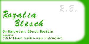 rozalia blesch business card